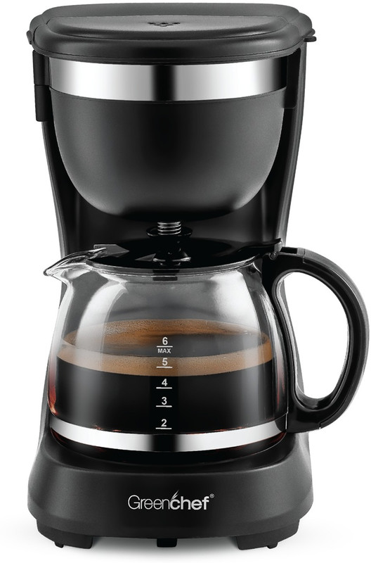 Greenchef 6-Cup Coffee Maker (Black) – New Launch