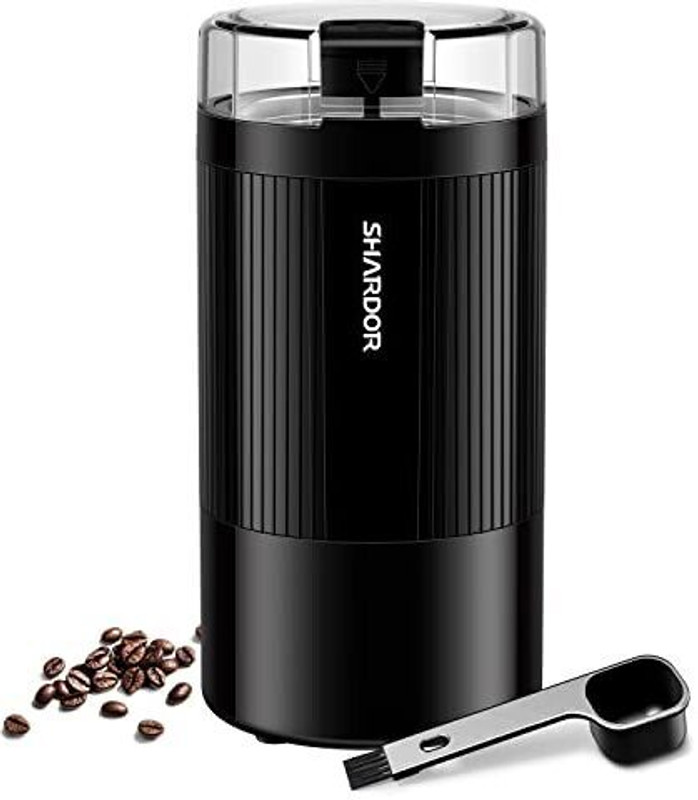 SHARDOR Stainless Steel Electric Coffee Blade Grinder 60 Gm Dry Coffee Beans 6 Cups Coffee Maker(Black)