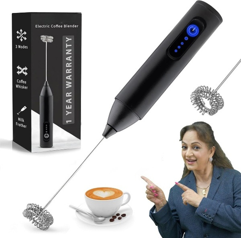 GIZMOSOUL Rechargeable Milk Frother & Coffee Whisker Personal Coffee Maker(Multicolor)