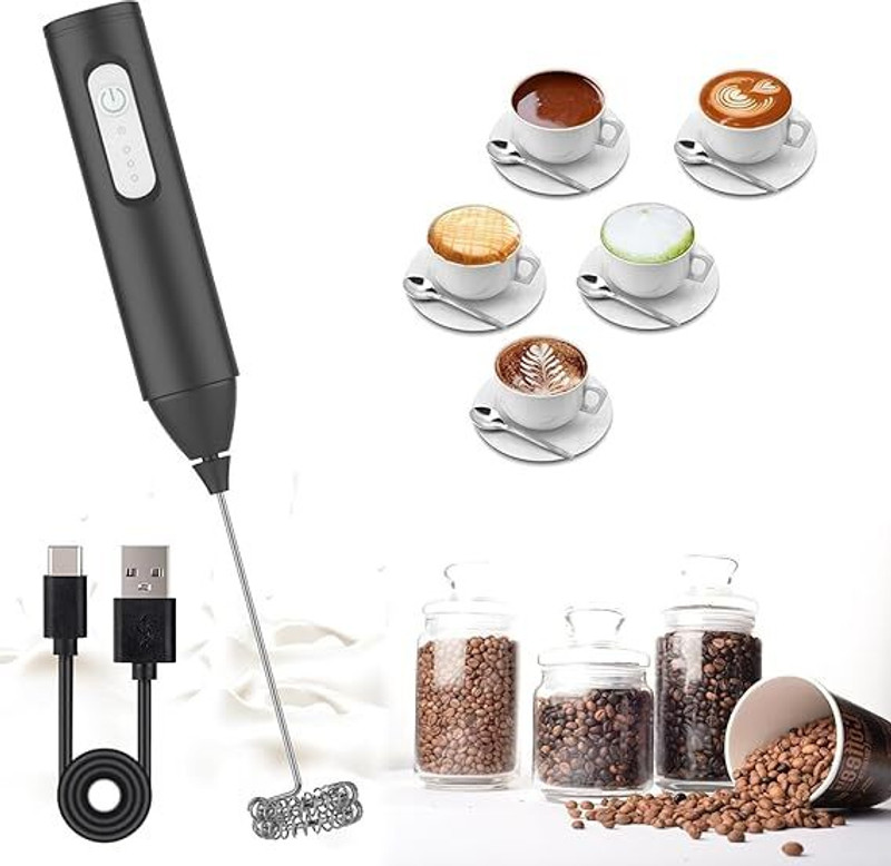 Konquer TimeS 50 W Black Hand Blender(USB-C Charging, 3-Speed)
