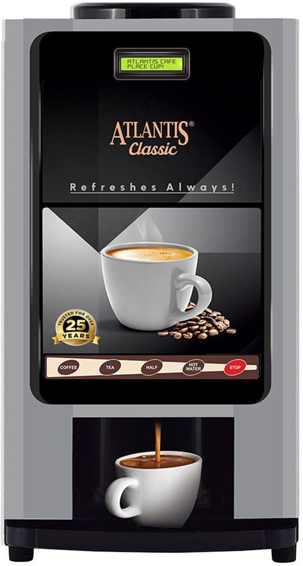 ATLANTIS Classic Coffee Machine with 3Lane Dispensing Option 22 Cups Coffee Maker(Grey & Black)