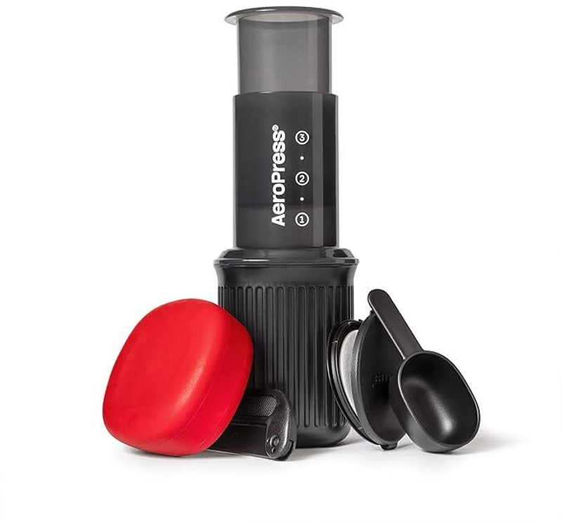 Kaapi Solutions AeroPress 10R11 Go Travel Coffee Maker, Grey 2 Cups Coffee Maker(Black)