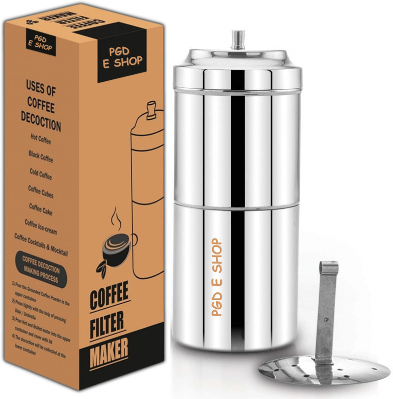 PGD Brass Filter Coffee Maker Traditional South Indian Drip Sytle Decoction Liquid Indian Coffee Filter(200 ml)