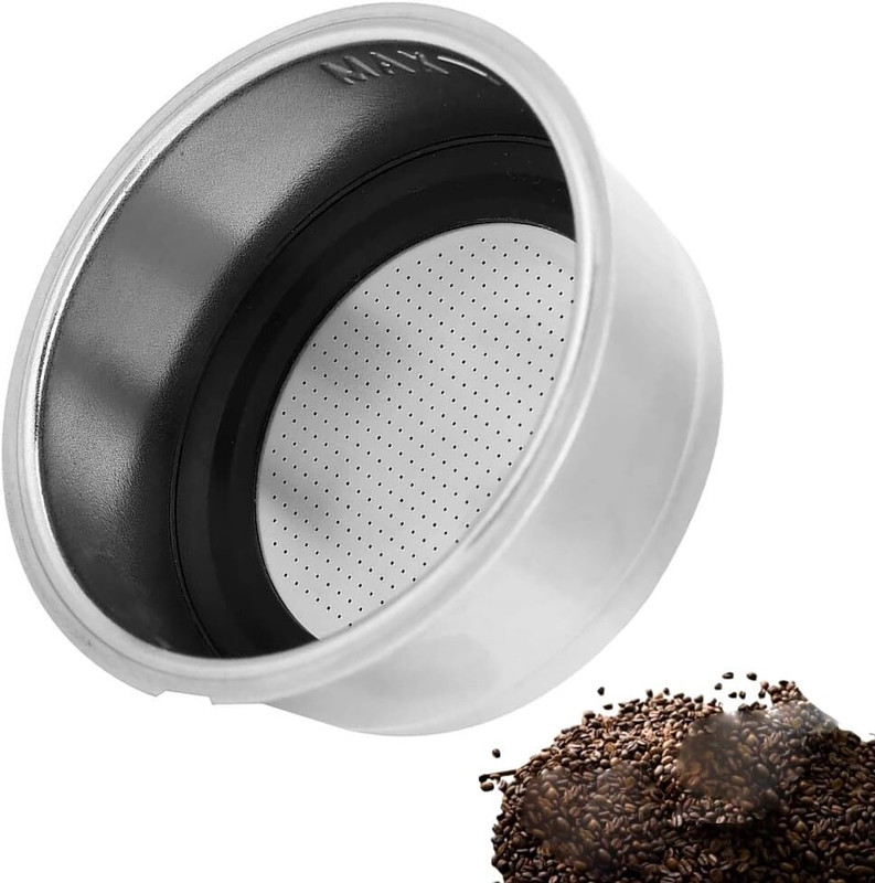 HASTHIP 51mm Portafilter Filter Basket Double Espresso Filter Basket Indian Coffee Filter(2 ml)