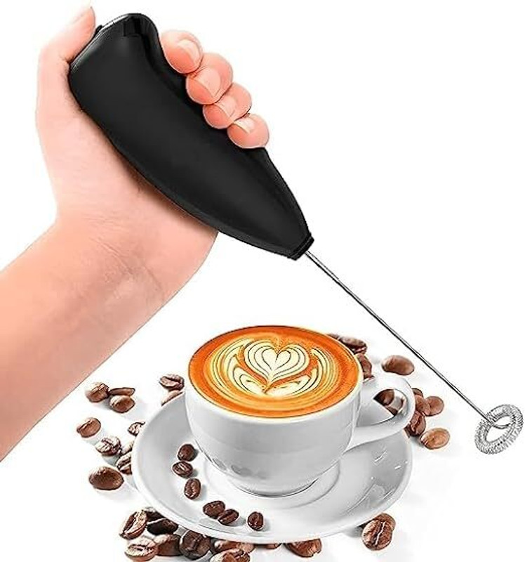 ELK Premium Coffee Milk Egg Beater Electric Hand Blendr Mixer Classic Sleek Design Personal Coffee Maker(Black)