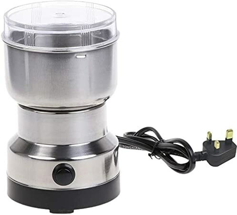 Rexmon Coffee Grinder Multi-Functional Electric Stainless Steel Herbs Spices Nuts Personal Coffee Maker(Silver)