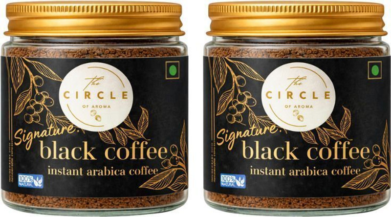 The Circle Of Aroma Signature Black Instant Coffee|Arabica|Rich & Smooth Taste|No Chicory|2*50 gram Instant Coffee(2 x 50 g)