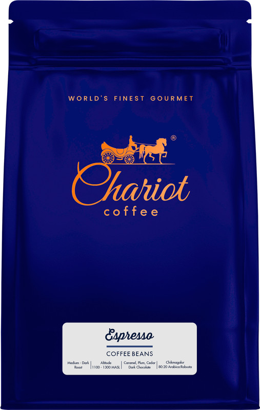 Chariot New york Espresso Coffee Beans Coffee Beans(250 g, Dark Chocolate, Caramel Flavoured)