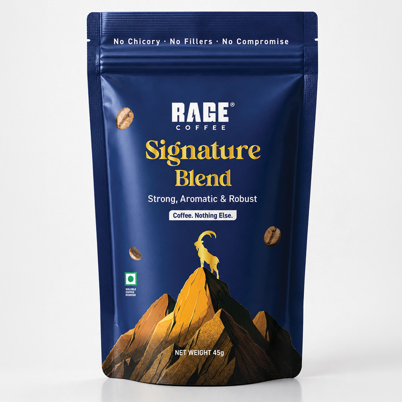 RAGE Signature Blend Instant Coffee | Strong, Aromatic & Robust | Instant Coffee(45 g)