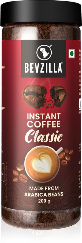 Bevzilla 200 Grams Classic Instant Coffee Powder| Hot & Cold Brews Instant Coffee(200 g)