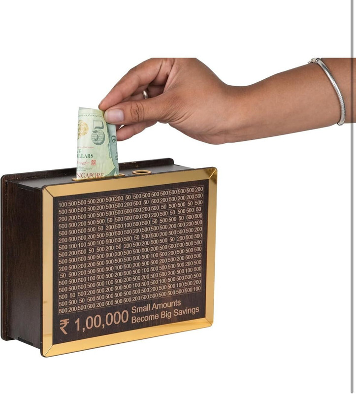 JASHPREET GOLDEN MONEY BOX Wooden Money Clip(Clear)