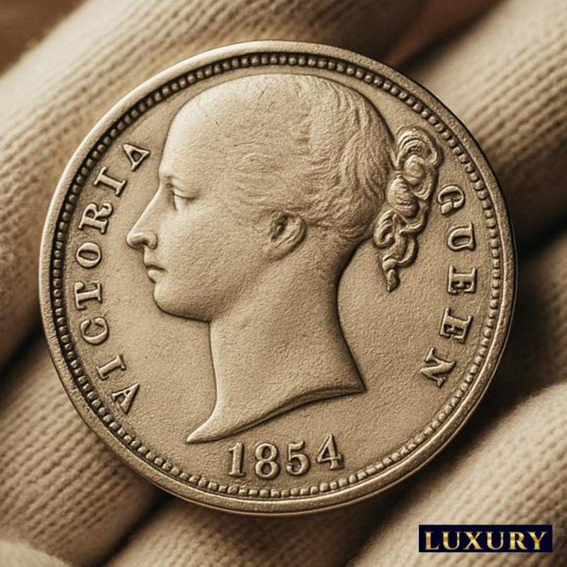 Luxury Rare 1 Mohur 1854 Victoria Queen, British India old Most Demanded Silver-Plated Medieval Coin Collection(1 Coins)