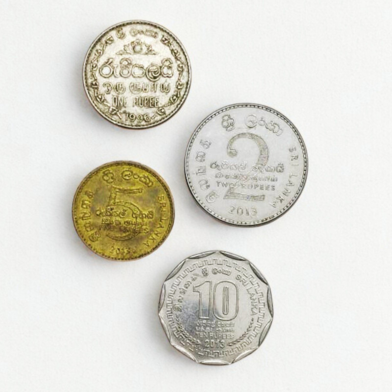 SHUBHCOINS 4 Different World Coins Series- Sri Lanka Very Rare Very Fine Condition for Kids Medieval Coin Collection(4 Coins)
