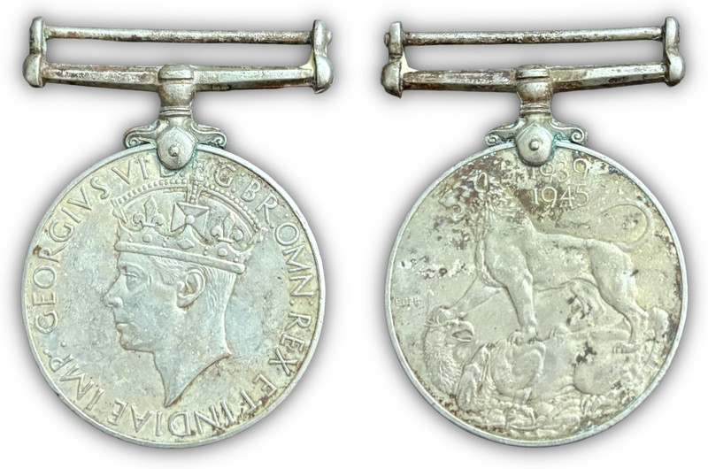 ANTIQUEWAY 1939-1945 War Medal Named Cupro-Nickel George VI British India Medal Medieval Coin Collection(1 Coins)