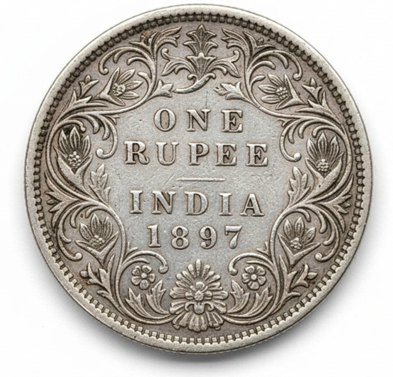 webcart One Rupee 1839 Victoria Queen, British Indian Silver-plating old Coin Medieval Coin Collection(1 Coins)
