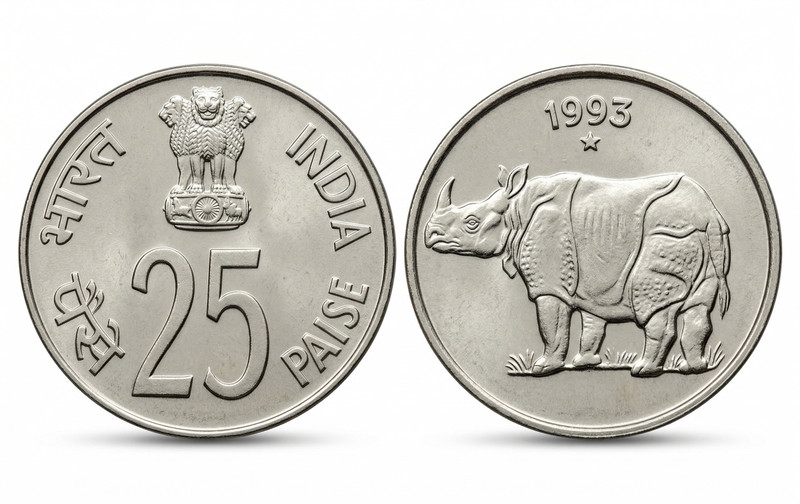 eWorld Collective 25 Paisa 1993 Star, India old Fancy Rare Coin Ancient Coin Collection(1 Coins)
