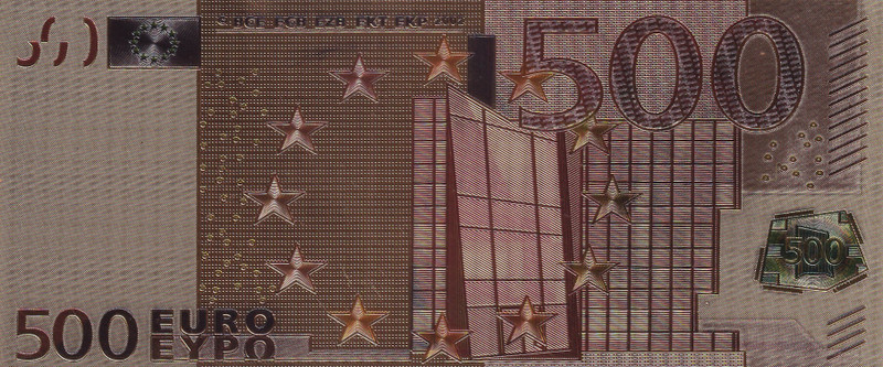 Vkcoins New 500 Euro Bill 24Kt Gold Plated 1 Paper currency & Fantancy Item Modern Coin Collection(0 Coins)