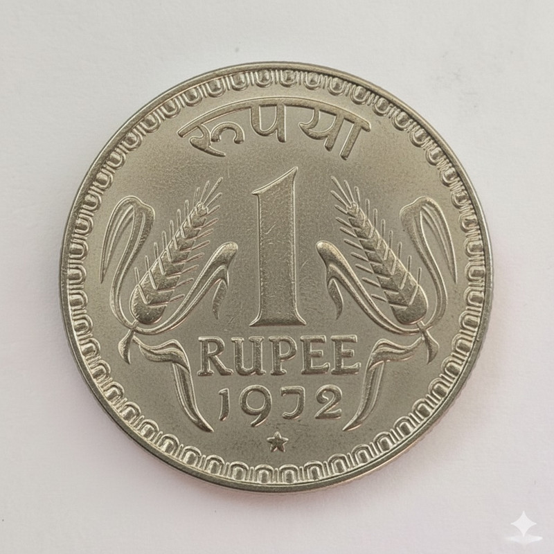 Eforest Rare 1 Rupee 1972 Year Coin Medieval Coin Collection(1 Coins)