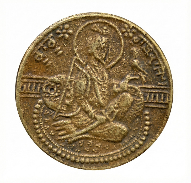 webcart Sikh religious - Guru Gobind Singh, Indian old Brass Token Coin Ancient Coin Collection(1 Coins)