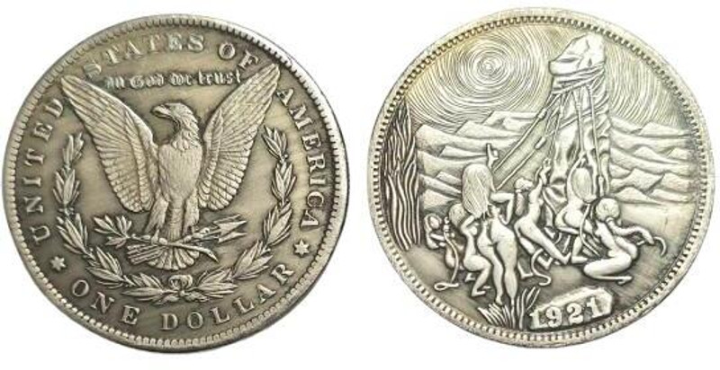 Eforest Hobo nickel Coin "Worship"American 1921 Morgan Coin Medieval Coin Collection(1 Coins)