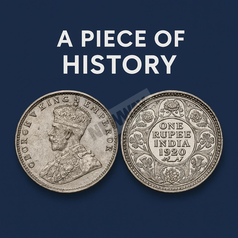 newway 1 Rs. 1939 George VI British India Silverplated Rare Fancy Medieval Coin Collection(1 Coins)