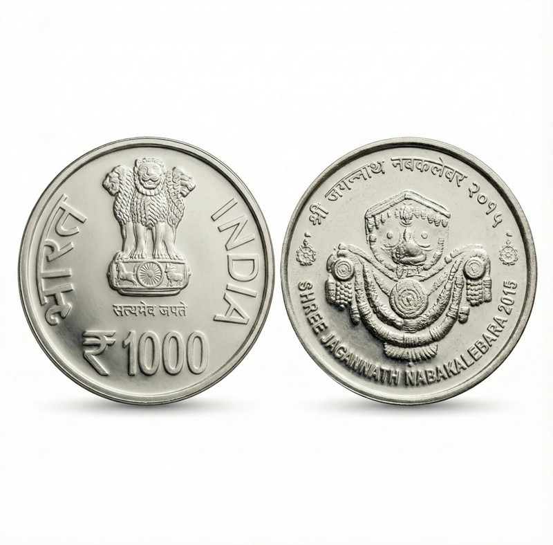 newway 1000 Rupees 1917-1984 Indira Gandhi, India Silver-plated Fantasy Coin Modern Coin Collection(1 Coins)