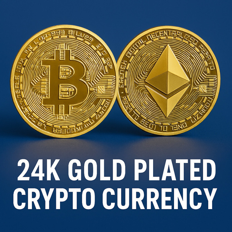 newway 24K Crypto Currency Goldplated Rare Fancy Bitcoin Modern Coin Collection(1 Coins)
