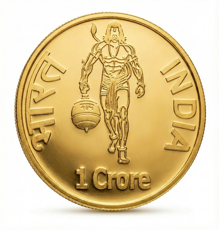 ValueHub 1 Crore Rupees 2024 Ram Mandir Ayodhya Goldplated Fantasy Coin Modern Coin Collection(1 Coins)
