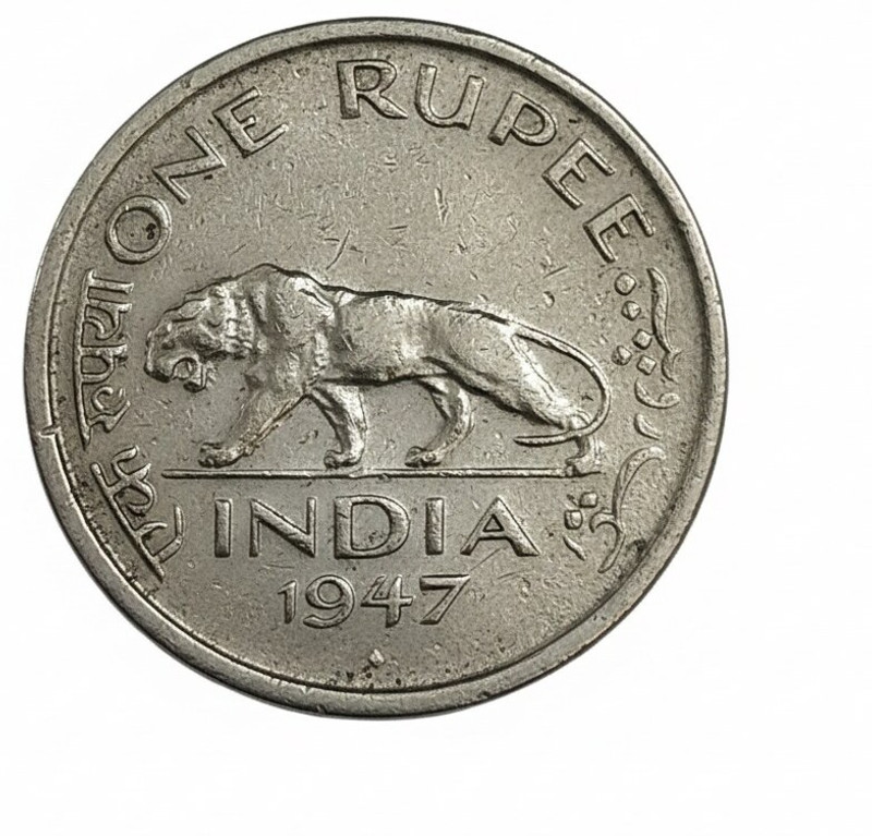 Eforest Rare 1 Rupees 1947 King George VI Coin Medieval Coin Collection(1 Coins)
