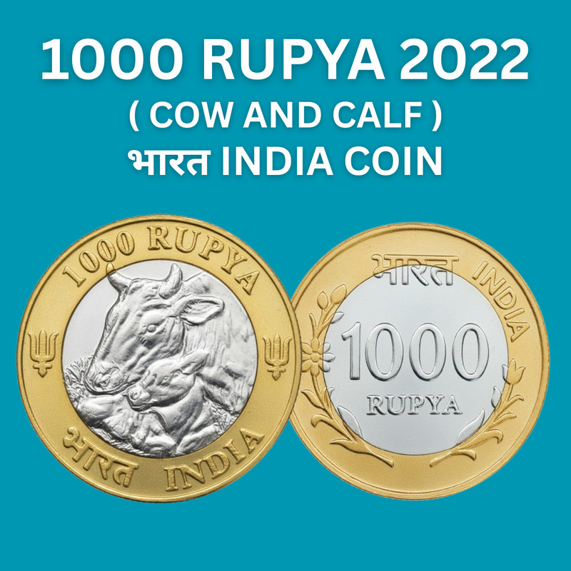 webcart Cow Animal Love 1000 Rupya Indian Fantasy Limited Rare Coin Modern Coin Collection(1 Coins)