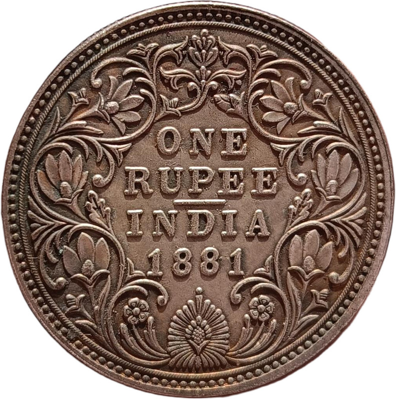 COINS WORLD 1881 ONE RUPEE VICTORIA RARE COLLECTIBLE COIN Modern Coin Collection(1 Coins)