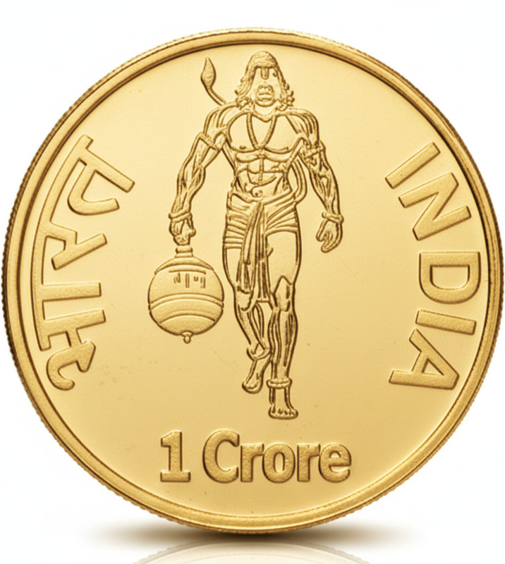 newway 1 Crore Rupees, Hare Ka Sahara, Baba Shyam Gold-plated Fantasy Coin Collectible Modern Coin Collection(1 Coins)