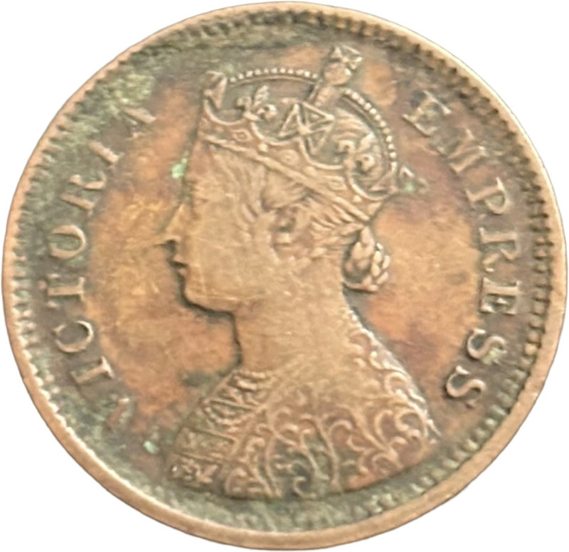 ANTIQUEWAY 1894 Copper 1/2 Pice High Grade Victoria Empress X Rare British India Medieval Coin Collection(1 Coins)