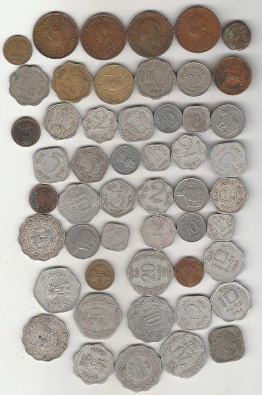 Sansuka 101 different Rare old Mughal Indian British Edward Victoria George Kings coins Modern Coin Collection(101 Coins)