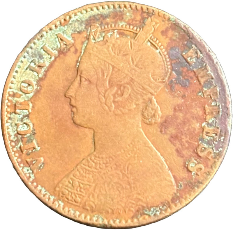 ANTIQUEWAY Extremely Rare 1910 Quarter Anna Edward VII British India Medieval Coin Collection(1 Coins)