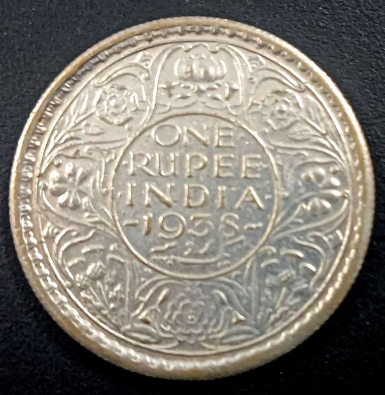 Sanjay Online Store British India - RARE 1 One Rupee 1938 King George VI Silver Medieval Coin Collection(1 Coins)