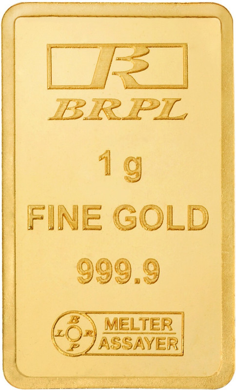 Bangalore Refinery 1g Gold Bar 24 (9999) K 1 g Gold Bar