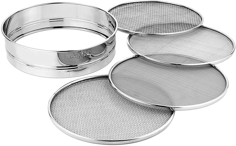 PATALSEVA 4in1 Sieve Set,Flour Chalni Spices Food Strainers Jalladai Collapsible Sieve Collapsible Sieve(Silver Pack of 1)