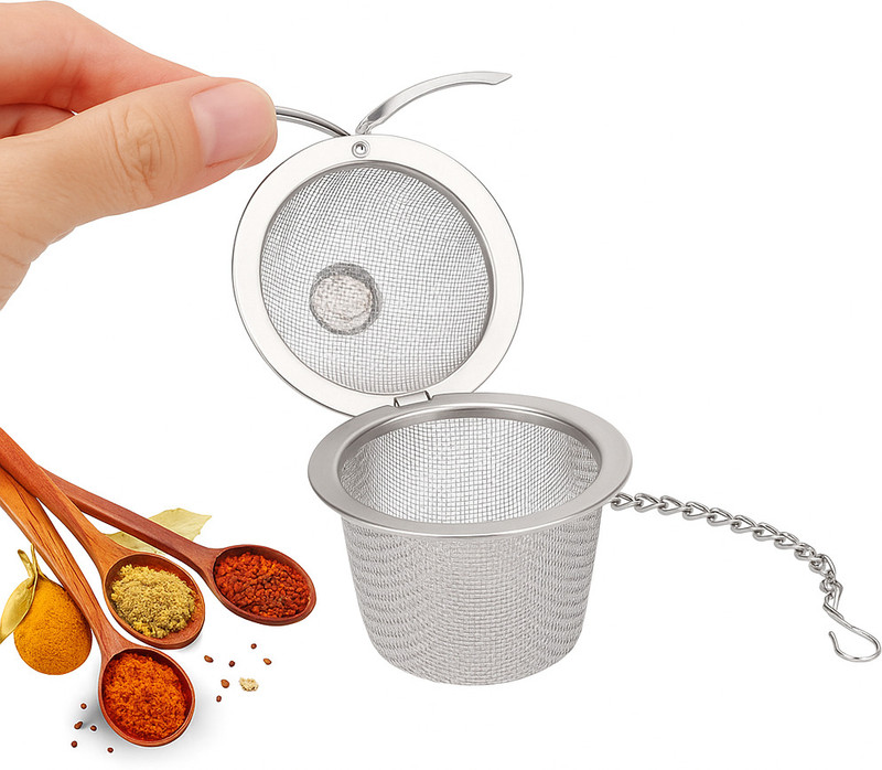 Infojerk Lifestyle Steel Strainer For Kahwa, Tea, Coffee, Spices Strainer(Silver Pack of 1)