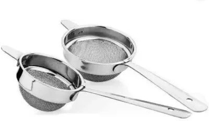 Luxsan Steel Tea Strainer Pack of 2 – Fine Mesh Filter for Loose Leaf & Herbal Teas Strainer(Steel Pack of 2)