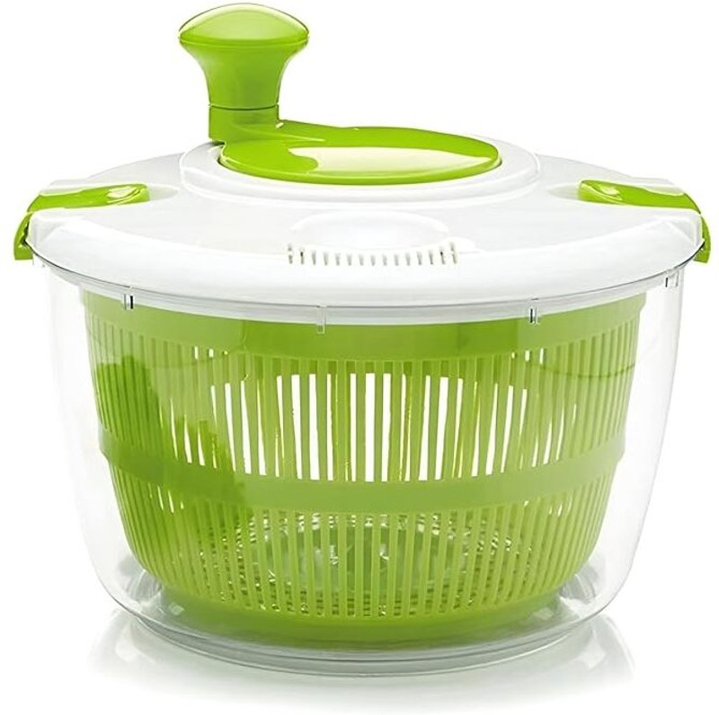 HARVAA 5L Salad Spinner – Fruit & Vegetable Washer Dryer for Kitchen, Lettuce & Veggies Collapsible Strainer(Multicolor Pack of 1)