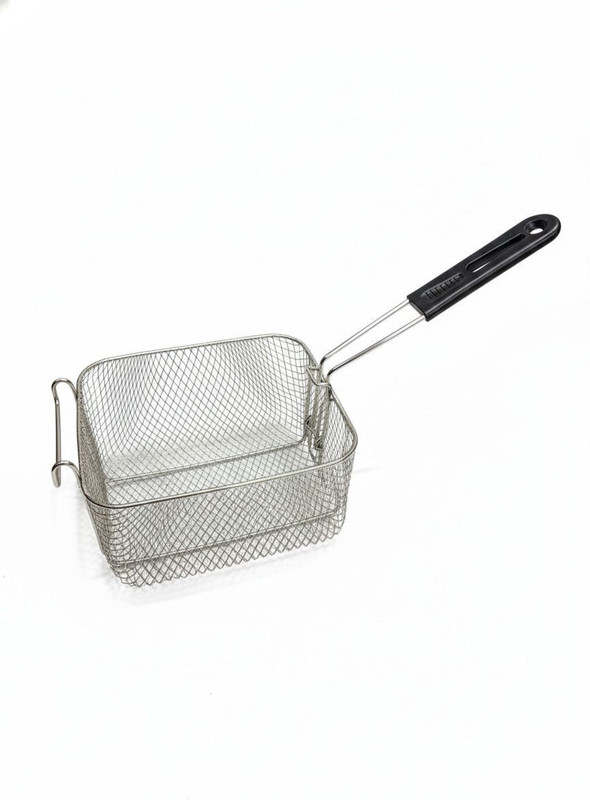 Bakezy Mini Fries & Chip Fryer Strainer Basket for 6 Litre Fryer | Stainless Steel Deep Frying Basket(Silver Pack of 1)