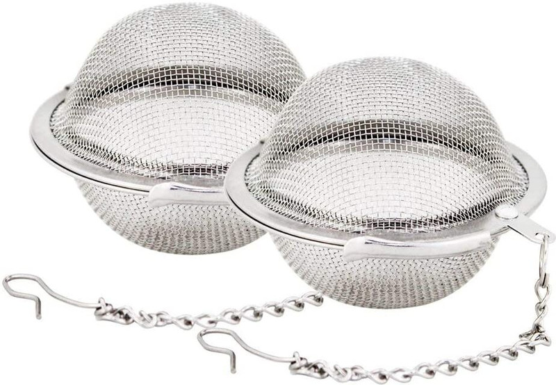 DHRUSIMI Stainless Steel Tea Ball Infuser Tea Strainer Ball Strainer Tea Filter Tea Maker Collapsible Strainer(Steel Pack of 2)