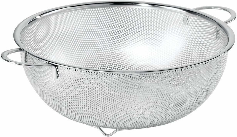 Freshome Stainless Steel Colander Fruits Vegetable Washing Rice Strainer 28.5x10cm Medium Colander(Silver Pack of 1)