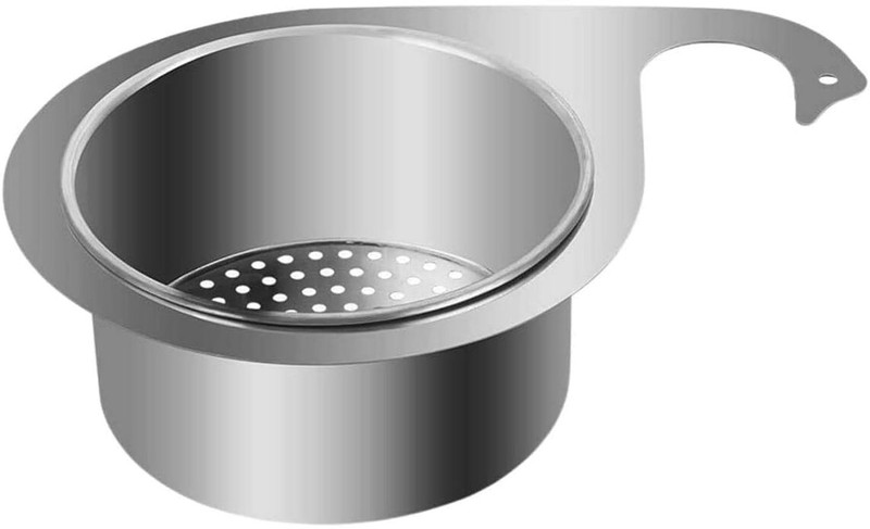 Yopple Stainless Steel Swan Sink Strainer Corner Hang on Faucet Enhance Collapsible Strainer(Silver Pack of 1)