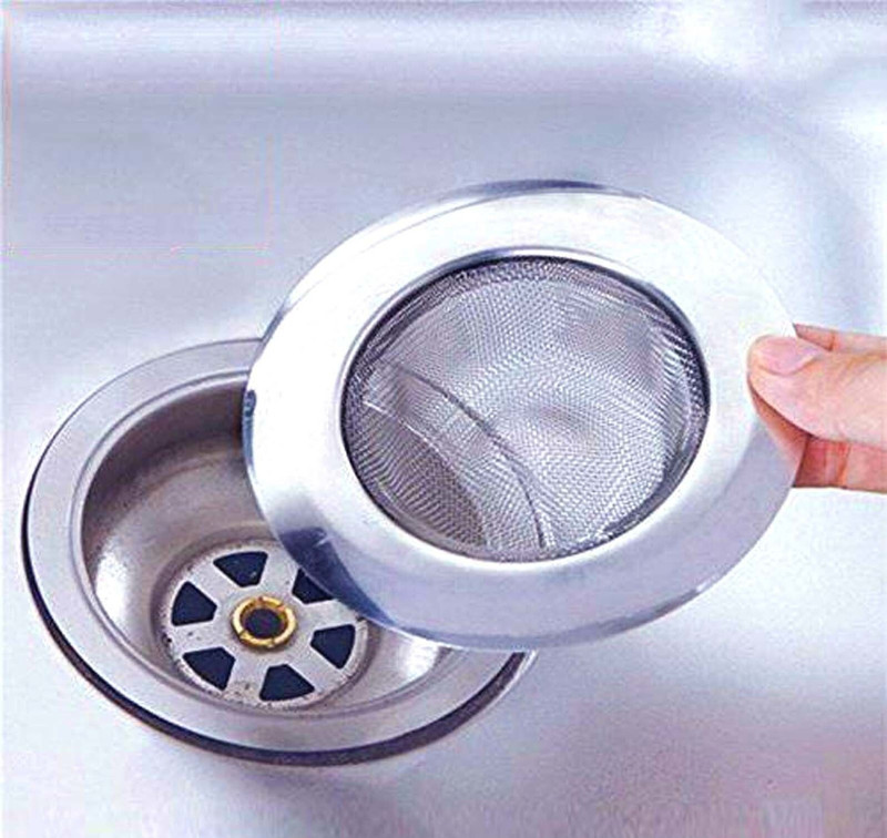 Kitchwish Stainless Steel Water Sink Strainer, Wash Basin Sink Jali 10.5 cm, Kitchen Basin Basket Filter for Sink Jali Collapsible Strainer(Steel Pack of 1)