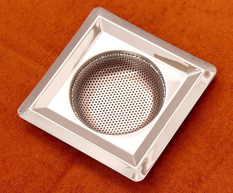 GoKharidi Steel Kitchen Sink Strainer Sink Jali Drain Filter Hair Catcher Drain Cover Strainer(Silver)