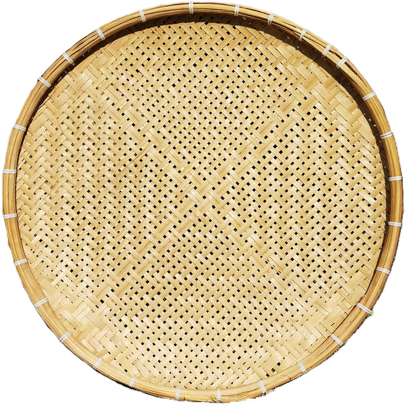 Das Departmental Store Bamboo Wicker Big Hole Strainer or Sieve (Chalni or Channi) Strainer(Brown Pack of 1)