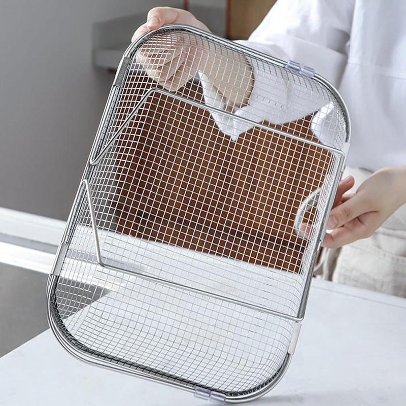 Feiny Multipurpose Stainless Steel Colander Strainer Drainer Collapsible Strainer(Steel Pack of 1)