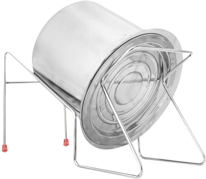SteelZone STEEL RICE STAND PRODUCT Collapsible Strainer(Silver Pack of 1)